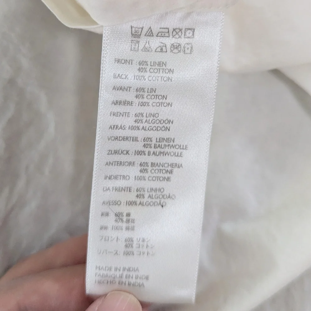 Anthropologie Embroidered Argenta Pillowcases King Size Linen Blend Set Of 2